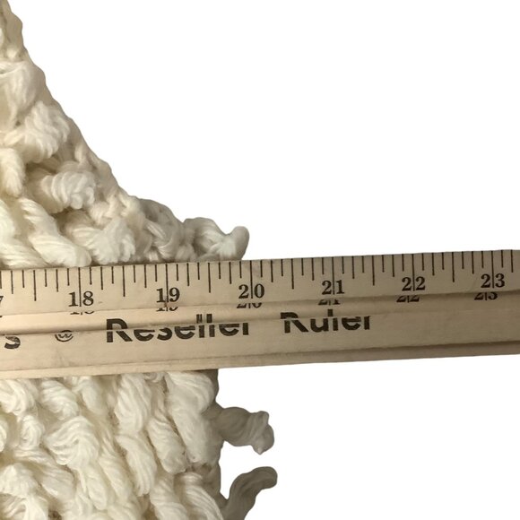 Chunky Concert Knit Sweater Vest Artisan Cream Wool Blend Women Size Medium - Picture 6 of 8